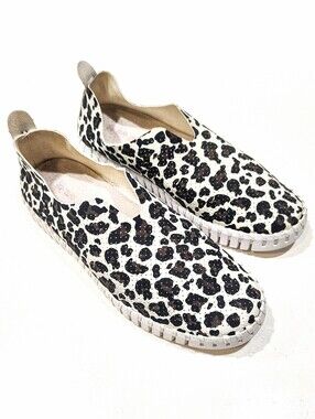 Ilse Jacobsen Tulip 139 Loafer Flat Leopard Print Slip Ons Women 36 EU 5.5-6 US